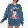 So Long Pre k Graduation 2025 Look Out Kindergarten Girls Premium Tri-Blend Comfort Colors Sweatshirt Denim