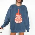 Social Introverts Hang Out With Guitars Musician Guitarist Comfort Colors Sweatshirt Denim