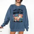 Sorry I Can’t Go I’m An Indoor Cat Couch Introvert Cat Comfort Colors Sweatshirt Denim Sorry I Can’t Go I’m An Indoor Cat Couch Introvert Cat Comfort Colors Sweatshirt Denim
