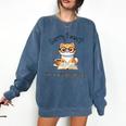 Sorry I Can't Indoor Cat Top For Introvert With Coffee Book Comfort Colors Sweatshirt Denim Sorry I Can't Indoor Cat Top For Introvert With Coffee Book Comfort Colors Sweatshirt Denim