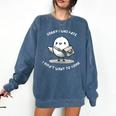 Sorry I Was Late I Didn't Want To Come Introvert Comfort Colors Sweatshirt Denim
