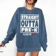Straight Outta Pre-K Class Of 2018 Shirt Graduation Comfort Colors Sweatshirt Denim