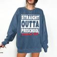 Straight Outta Preschool Class Of 2018 Graduation Shirt Comfort Colors Sweatshirt Denim