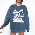 Sue You Soon Law Student School Graduation Comfort Colors Sweatshirt Denim