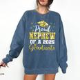 Super Proud Nephew Of 2025 Graduate Senior Graduation Family Comfort Colors Sweatshirt Denim