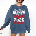 Super Proud Nephew Of a 2026 Graduate 26 Graduation Comfort Colors Sweatshirt Denim