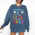 I Survived 5th Grade Graduation Class 2023 Elementary Comfort Colors Sweatshirt Denim