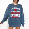 I Survived My Brother's Juris Doctor Degree Graduation Comfort Colors Sweatshirt Denim