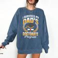i Survived My Dads Doctorate Program Graduation Comfort Colors Sweatshirt Denim