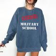I Survived Military School Graduation Straight Outta Comfort Colors Sweatshirt Denim