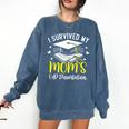 i Survived My Mom's EdD Dissertation Graduation Mom EdD Comfort Colors Sweatshirt Denim
