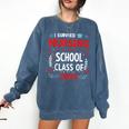 I Survived Nursing School Class Of 2025 Nurse Graduation Comfort Colors Sweatshirt Denim