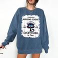 I Survived Nursing School Graduation 2025 Comfort Colors Sweatshirt Denim