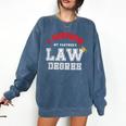 I Survived My Partner's Law Degree Graduation Shirt Comfort Colors Sweatshirt Denim