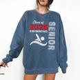 Swimming Team Senior Class Of 2025 Graduation 2025 Comfort Colors Sweatshirt Denim