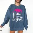 Two Degrees Hotter Graduation 2025 Diploma College Masters Comfort Colors Sweatshirt Denim