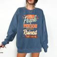 I Used To Be a People Person Antisocial Introvert Comfort Colors Sweatshirt Denim