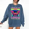 Video Gamer Graduate Graduation Grad Gaming Comfort Colors Sweatshirt Denim