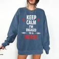 Xmas Nurse Graduation Keep Calm I'm Almost A Nurse Comfort Colors Sweatshirt Denim