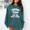 12th Grade Graduation T Shirt Grad Graduate Education Comfort Colors Sweatshirt Blue Spruce
