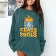 2018 Graduation Class Of 2018 King T Shirt Comfort Colors Sweatshirt Blue Spruce