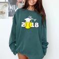 2018 Softball Senior Graduation Shirt For Girls Grad Comfort Colors Sweatshirt Blue Spruce