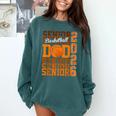 2026 Basketball Senior Dad Graduation Matching Family Comfort Colors Sweatshirt Blue Spruce