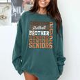2026 Football Senior Brother Graduation Matching Family Comfort Colors Sweatshirt Blue Spruce
