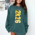 2K26 Class Of 2026 Graduation College Senior Back To School Premium Tri-Blend Comfort Colors Sweatshirt Blue Spruce
