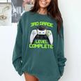 3rd Grade Level Complete Gamer Class Of 2026 Graduation Comfort Colors Sweatshirt Blue Spruce