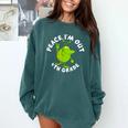 4th Grade Graduation Promotion Peace I'm Out Last Day Comfort Colors Sweatshirt Blue Spruce