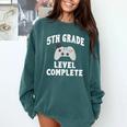 5th Grade Level Complete Gamer Class Of 2025 Graduation Comfort Colors Sweatshirt Blue Spruce