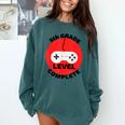5th Grade Level Complete Gamer Graduation Comfort Colors Sweatshirt Blue Spruce
