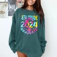8th Grade Graduate 2024 Graduation Last Day Of School Tie Comfort Colors Sweatshirt Blue Spruce