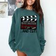 8th Grade Graduation 2026 Graduate Clapperboard Comfort Colors Sweatshirt Blue Spruce