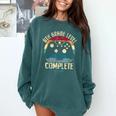 8th Grade Level Complete Gamer Class Of 2025 Graduation Boy Comfort Colors Sweatshirt Blue Spruce