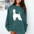 Afghan Hound Graduation Dog Graduate Men Women Kids Comfort Colors Sweatshirt Blue Spruce