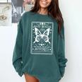 Anti-Social Butterfly Introvert Dislike People Comfort Colors Sweatshirt Blue Spruce