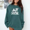 Anti Social Anti Social Club Introvert People Hate Comfort Colors Sweatshirt Blue Spruce Anti Social Anti Social Club Introvert People Hate Comfort Colors Sweatshirt Blue Spruce