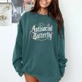 ANTISOCIAL BUTTERFLY Introvert Comfort Colors Sweatshirt Blue Spruce