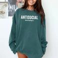Antisocial And Loving It Introvert Comfort Colors Sweatshirt Blue Spruce