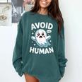 Avoid Humans Cute Kawaii Pastel Ghost Introvert Saying Comfort Colors Sweatshirt Blue Spruce Avoid Humans Cute Kawaii Pastel Ghost Introvert Saying Comfort Colors Sweatshirt Blue Spruce