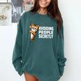 Avoiding People Secretly Cat Introvert Humor Comfort Colors Sweatshirt Blue Spruce Avoiding People Secretly Cat Introvert Humor Comfort Colors Sweatshirt Blue Spruce