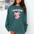 Axolovert Axolotl Humor Salamander Introvert Comfort Colors Sweatshirt Blue Spruce Axolovert Axolotl Humor Salamander Introvert Comfort Colors Sweatshirt Blue Spruce