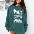 Bachelor Degree Graduation Comfort Colors Sweatshirt Blue Spruce