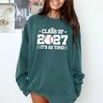 Back To School 2027 Baseball 2027 Graduation Class Of 2027 Comfort Colors Sweatshirt Blue Spruce