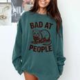 Bad At People Ferret Introvert Saying Slogan Comfort Colors Sweatshirt Blue Spruce Bad At People Ferret Introvert Saying Slogan Comfort Colors Sweatshirt Blue Spruce