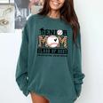 Baseball Senior Class Of 2027 Senior 2027 Graduation Women Comfort Colors Sweatshirt Blue Spruce