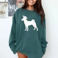 Basenji Graduation Dog Graduate Comfort Colors Sweatshirt Blue Spruce
