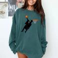 Basketball Slam Dunk Elementary Graduation 2025 6th Grade Comfort Colors Sweatshirt Blue Spruce
